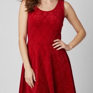 Elegant Red Sleeveless Dress